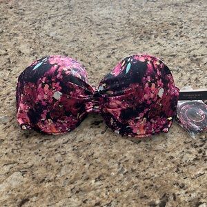 Victoria’s Secret hydrangea bloom bandeau bikini top floral
